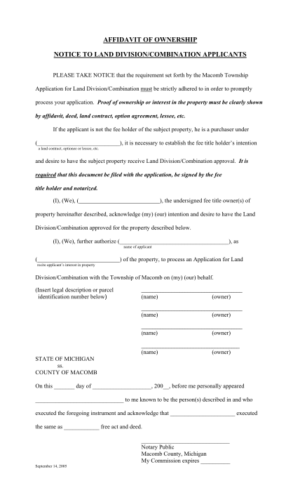 129609462-affidavit-of-ownership-notice-to-land-divisioncombination-applicants-macomb-mi