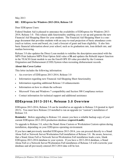 129612203-2013-2014-edexpress-release-3-cover-letter-edexpress-2013-2014-release-3-cover-letter-fsadownload-ed
