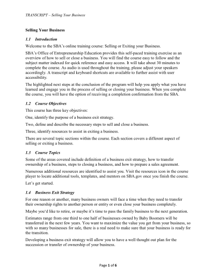 129676086-transcriptselling-your-business-selling-your-business-sba