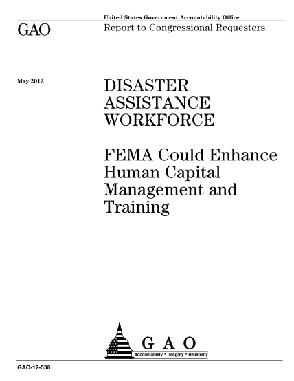 129729652-gao-12-538-disaster-assistance-workforce-fema-could-gao