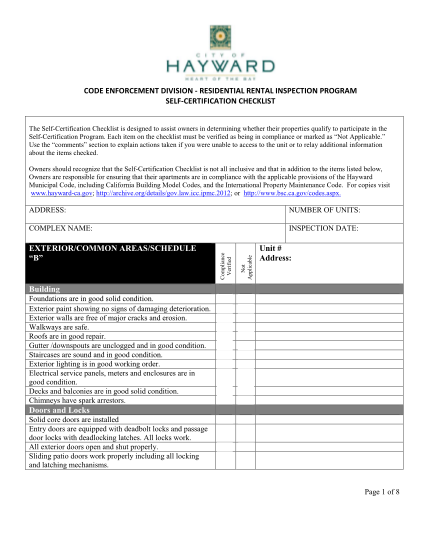 129734094-self-certification-checklist-city-of-hayward-hayward-ca