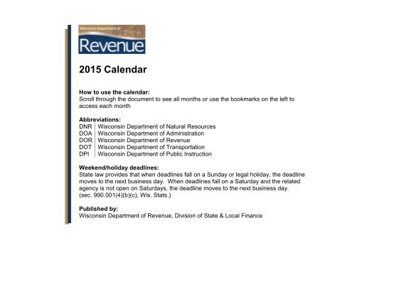129734994-annual-calendar-wisconsin-department-of-revenue-revenue-wi