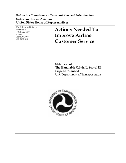 129790325-actions-needed-to-improve-airline-customer-service-testimony-oig-dot