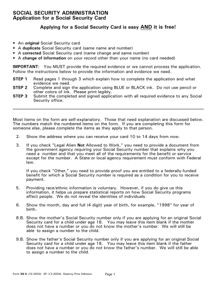 12979642-form-ss-5-form-ss-5-rev-december-2004-application-for-a-social-security-number-card-original-replacement-or-correction-various-fillable-forms