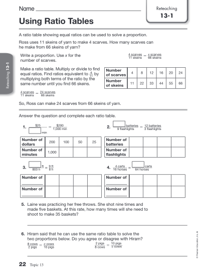 129797088-using-ratio-tables-13-1-reteaching-answer-key