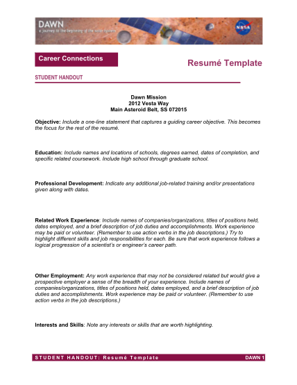 129843698-resume-template-for-dawn-career-connections-activity