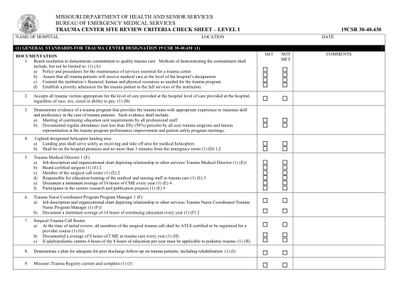 129853799-level-i-trauma-center-checklist-missouri-department-of-health-health-mo