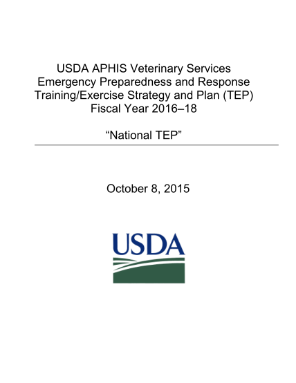 129892796-multiyear-training-and-exercise-plan-usda-aphis-aphis-usda