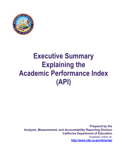 129942629-executive-summary-explaining-the-api-academic-performance-cde-ca