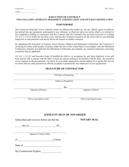 129972088-execution-of-contract-noncollusion-affidavit-debarment-gift-ban-5-19-11