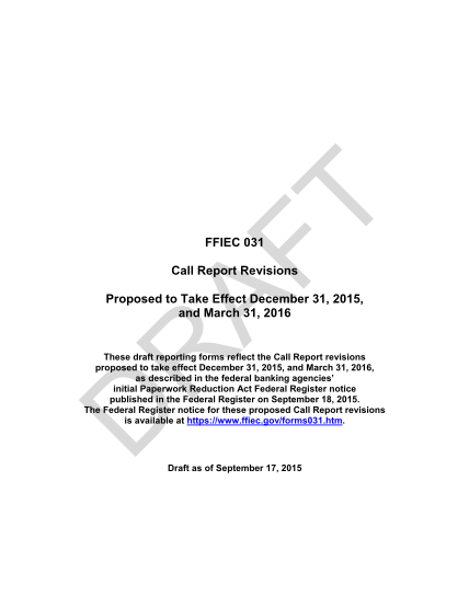 129981034-draft-ffiec-031-reporting-form-for-the-call-report-revisions-ffiec