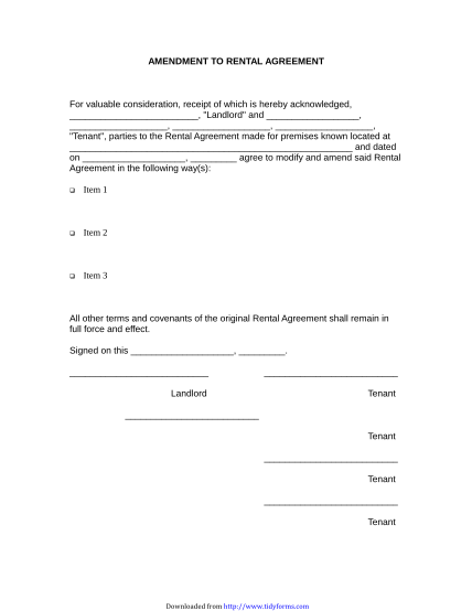 23 Amendment To Lease Or Rental Agreement Free To Edit Download And Print Cocodoc 3945