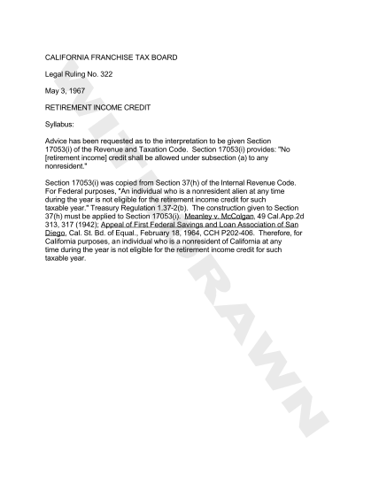 130002573-legal-ruling-no-322-retirement-income-credit-legal-ruling-no-322-retirement-income-credit-ftb-ca