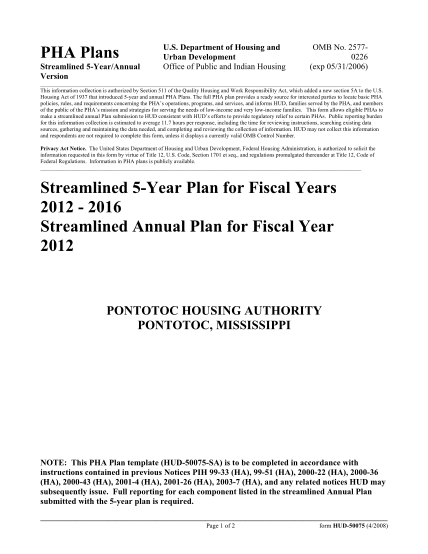 130021045-pha-plans-streamlined-5-year-plan-for-fiscal-years-2012-2016-hud
