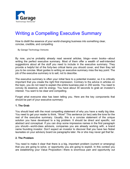 130052394-writing-a-compelling-executive-summary-garage-technology