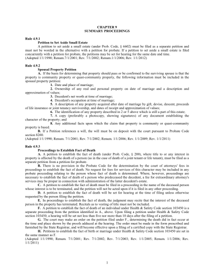 130070828-1-chapter-9-summary-proceedings-rule-491-petition-to-sdcourt-ca