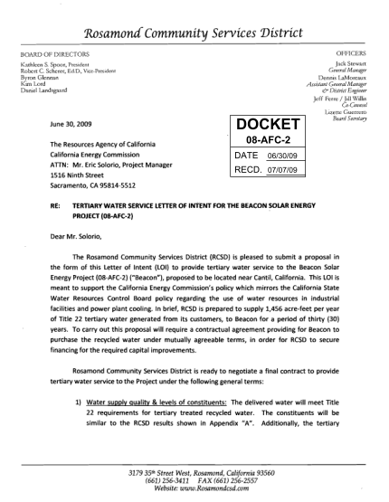 130081485-rosamond-community-services-district-letter-of-intent-to-provide-tertiary-water-service-to-the-beacon-solar-energy-project-energy-ca