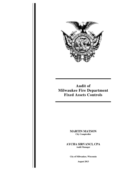 130095731-audit-of-milwaukee-fire-department-fixed-assets-controls-city-milwaukee
