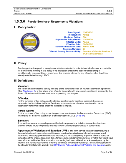 130116328-15g6-parole-services-response-to-violations-i-policy-index-ii-doc-sd
