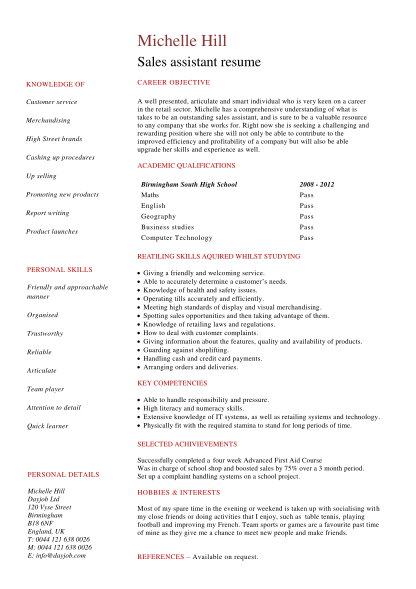 130199065-student-sales-assistant-template-sample-fantastic-cv-written-from-the-perspective-of-a-student-or-graduate-for-a-sales-assistant-vacancy