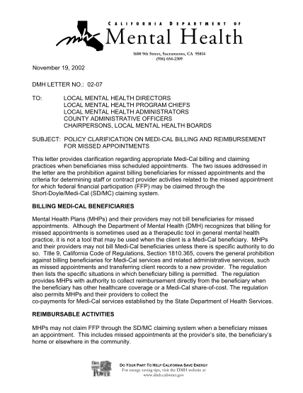 130386308-policy-clarification-on-medi-cal-billing-and-reimbursement-for-missed-appointments-policy-clarification-on-medi-cal-billing-and-reimbursement-for-missed-appointments-dhcs-ca