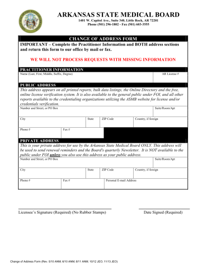 1321169-change_of_addre-ss_form-change-of-address-form--arkansas-state-medical-board-various-fillable-forms-armedicalboard