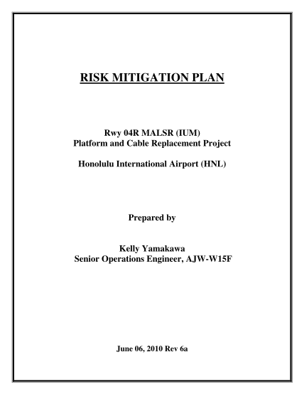 13220613-risk-mitigation-plan-federal-aviation-administration-contract-faaco-faa