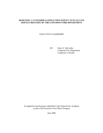 13320224-desigining-a-customer-satisfaction-survey-to-evaluate-service-delivery-by-the-longmont-fire-department-r125-usfa-fema