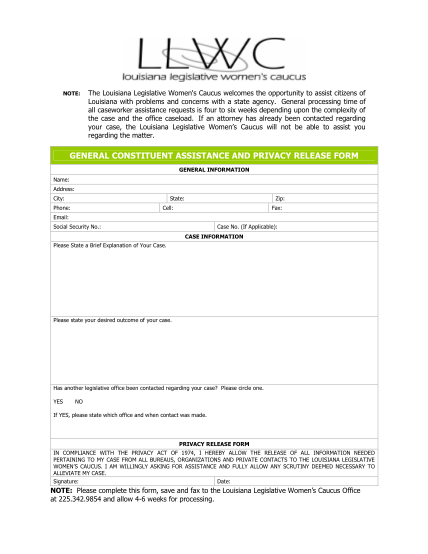 133955-fillable-privacy-release-and-constituent-information-form-llwc-louisiana