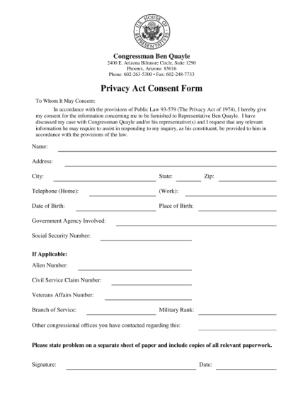 13417542-fillable-example-privacy-act-consent-form-to-congressman-quayle-house