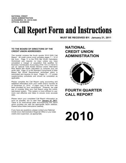 13511987-2010-december-call-report-forms-ncua-ncua