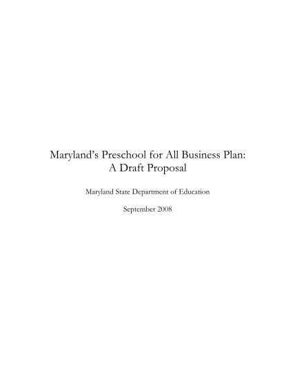 136048-fillable-preschool-business-plans-draft-proposal-form-msde-maryland