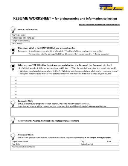 1365401-fillable-resume-brainstorming-worksheet-form-pc-maricopa