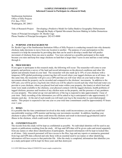 23 sample informed consent form for survey page 2 - Free to Edit ...