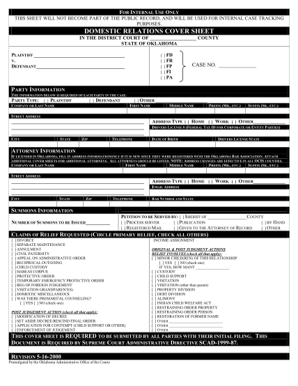 14161038-fillable-domestic-relations-cover-sheet-oklahoma-form