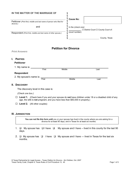 14161074-form-petition-for-divorce-without-children-texas