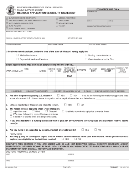 141646-fillable-mo-healthnet-applicationeligibility-statement-form-dss-missouri