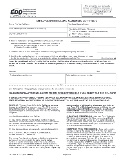 1418605-de4_2011-employee39s-withholding-allowance-certificate-various-fillable-forms-cuc-claremont