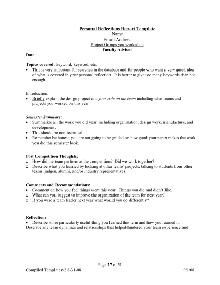 1421497-personal-reflections-report-template-cell-mae-cornell