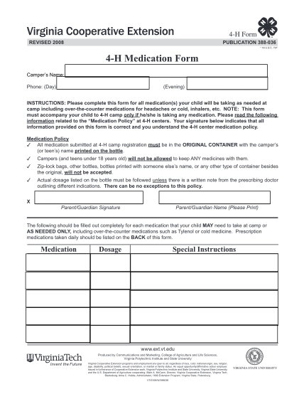 1427713-4-h_camp_medicati-on_form-4-h-medication-form-various-fillable-forms-offices-ext-vt