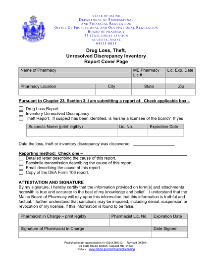 14283676-fillable-reporting-drug-theft-in-maine-form-maine