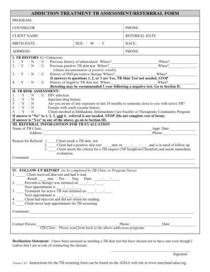 14285452-fillable-addiction-treatment-tb-assessmentreferral-form-adaa-dhmh-maryland