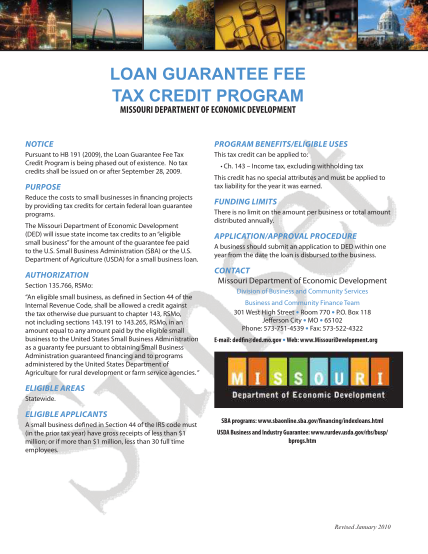 14342108-loan-guarantee-fee-tax-credit-program-missouri-department-of-ded-mo