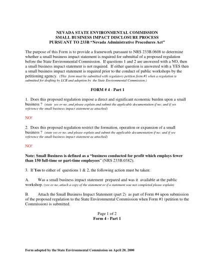 14427959-0608-to-determine-whether-a-small-business-impact-statement-is-required-for-submittal-of-a-proposed-regulation-before-the-state-environmental-commission-sec-nv