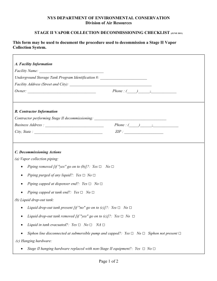 14469701-stage-ii-vapor-collection-decommissioning-checklist-pdf-52-dec-ny