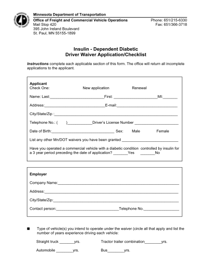 14614148-fillable-minnesota-insulin-dependent-diabetic-waiver-form-dot-state-mn