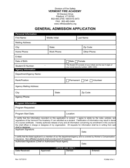 14652598-general-admission-application-vermont-division-of-fire-safety-firesafety-vermont