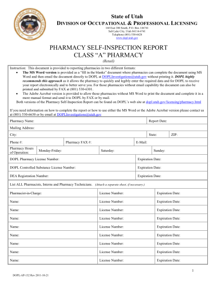 14677044-fillable-dopl-pharmacy-checklist-form-dopl-utah
