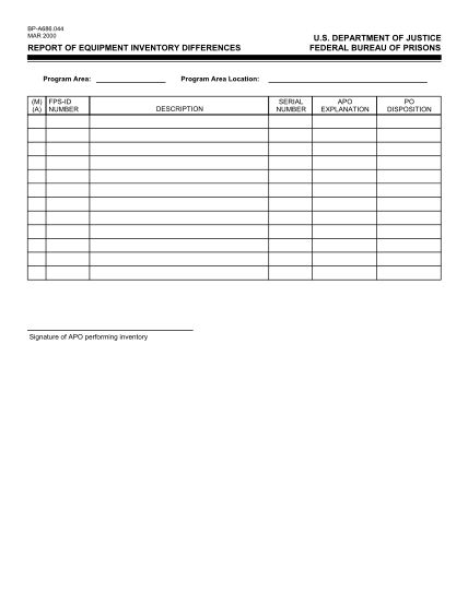 14764860-form-bp-a686044-report-of-equipment-inventory-differences-bop