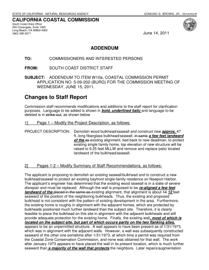147873-w10a-6-2011-california-coastal-commission-staff-report-and-recommendation-state-california-documents-coastal-ca